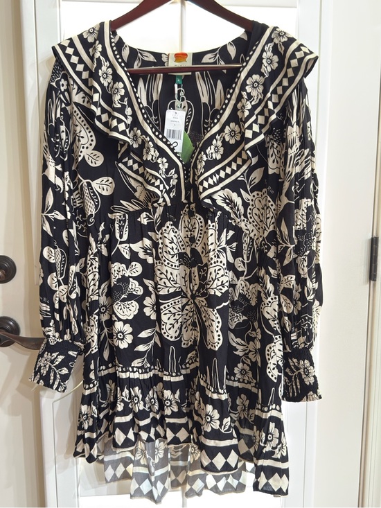 FARM Rio Dresses & Skirts - FARM Rio "Graphic Floral" Black Mini Dress. NWT. Size M